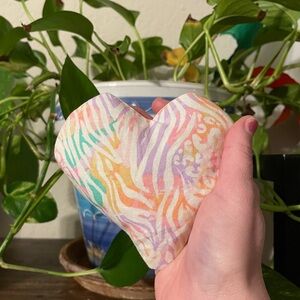 Colorful Heart-Shaped Fabric Accessory